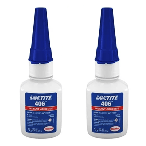 Set of 2 Pcs Henkel Loctite 406 Clear Prism Instant Adhesive Glue